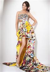 2012 Jovani Prom Dresses 7450.  Available in Blue Print, Print